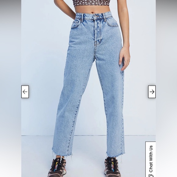 PacSun Eco Light Blue High Waisted Straight Leg Jeans NWT - Picture 4 of 4